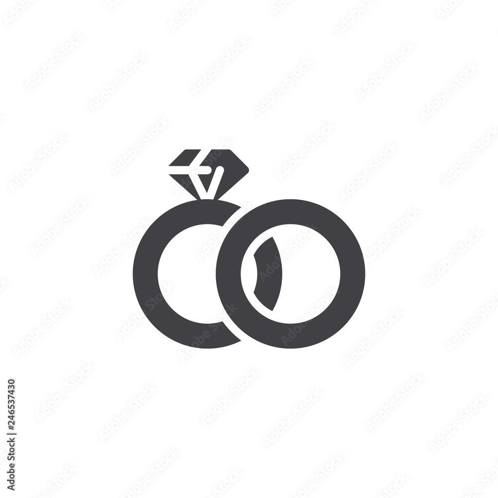 Wedding rings vector icon. filled flat sign for mobile concept and web design. Couple wedding rings simple solid icon. Symbol, logo illustration. Pixel perfect vector graphics Wedding rings vector icon. filled flat sign for mobile concept and web design. Couple wedding rings simple solid icon. Symbol, logo illustration. Pixel perfect vector graphics