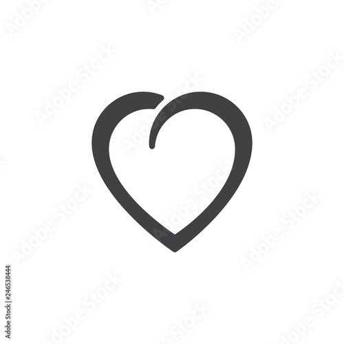 Beautiful heart shape vector icon. filled flat sign for mobile concept and web design. Abstract heart simple solid icon. Love and valentine day symbol, logo illustration. Pixel perfect vector graphics