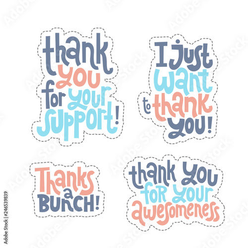 Thank you quotes and stickers