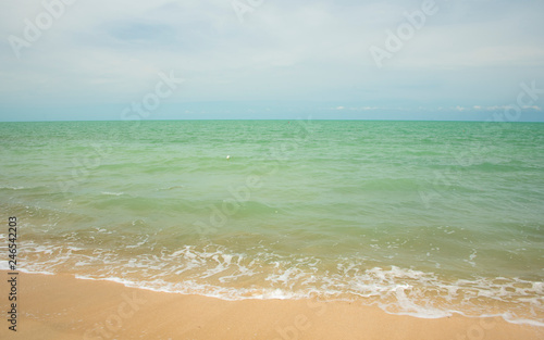 Wave   Sand beach background   holiday or relax in summer concept.