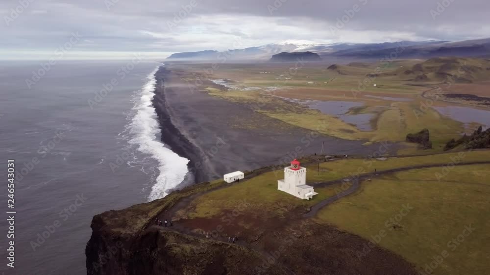 Drone aerial shot of amazing landscape in Iceland Drone aerial shot of amazing landscape in Iceland