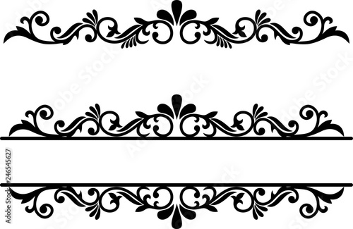Flourish Monogram Frame, Decorative Vintage Ornament