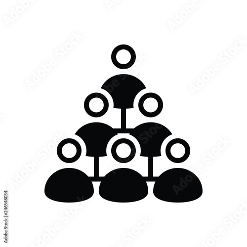 Black solid icon for MLM