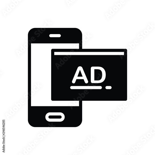 Black solid icon for Sponsored