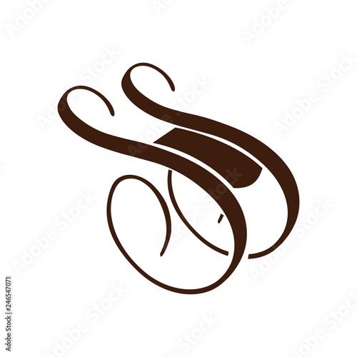 rocking chair, armchair, similar to the letter "S", vector illustration isolated on white background for your design