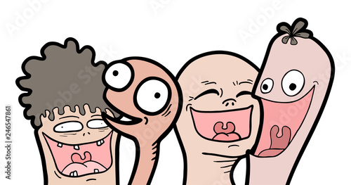 funny gang illustration
