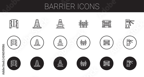 barrier icons set