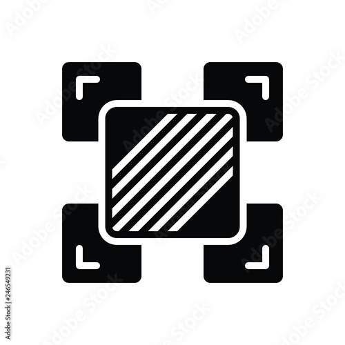 Black solid icon for variance