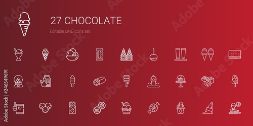 chocolate icons set