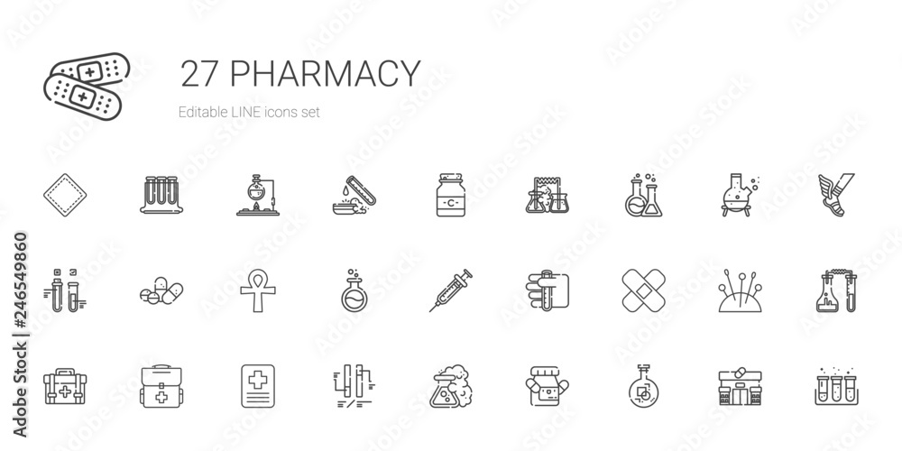 pharmacy icons set pharmacy icons set