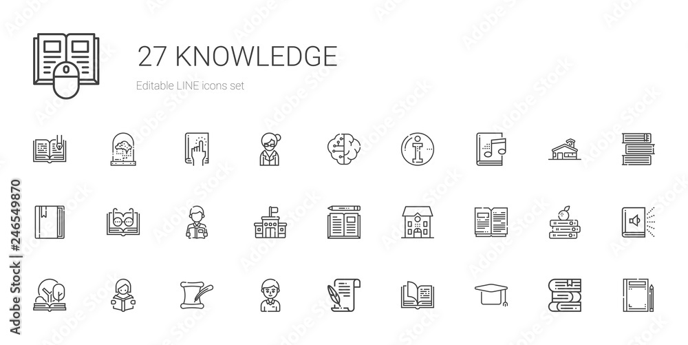 knowledge icons set knowledge icons set