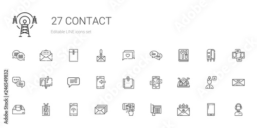contact icons set