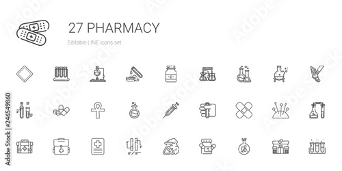 pharmacy icons set