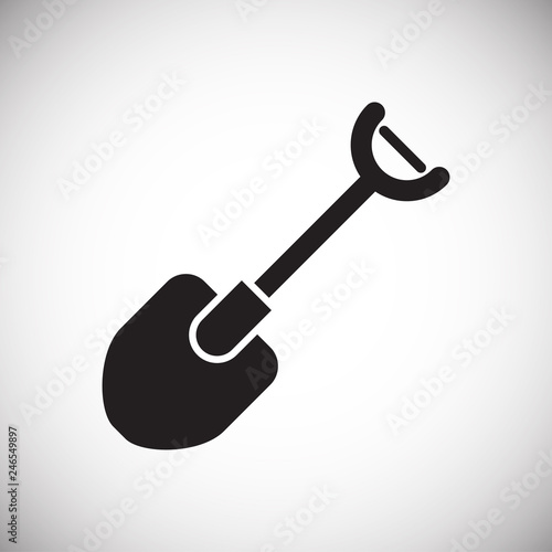 Camping shovel icon on white background for graphic and web design, Modern simple vector sign. Internet concept. Trendy symbol for website design web button or mobile app