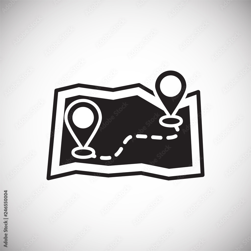Route icon on white background for graphic and web design, Modern simple vector sign. Internet concept. Trendy symbol for website design web button or mobile app Route icon on white background for graphic and web design, Modern simple vector sign. Internet concept. Trendy symbol for website design web button or mobile app