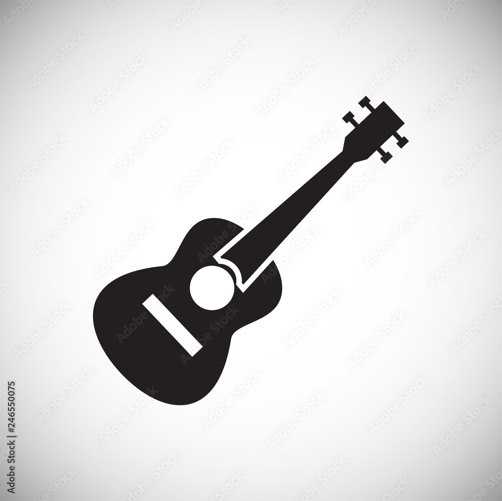Guitar icon on white background for graphic and web design, Modern simple vector sign. Internet concept. Trendy symbol for website design web button or mobile app Guitar icon on white background for graphic and web design, Modern simple vector sign. Internet concept. Trendy symbol for website design web button or mobile app