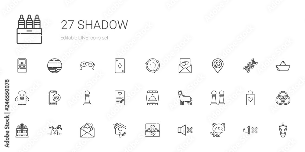 shadow icons set shadow icons set