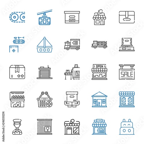 shipping icons set