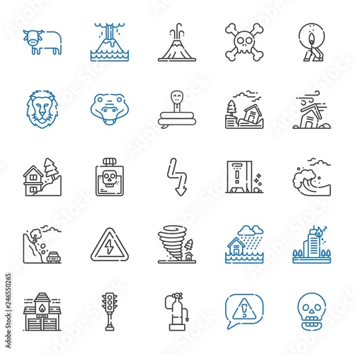 danger icons set