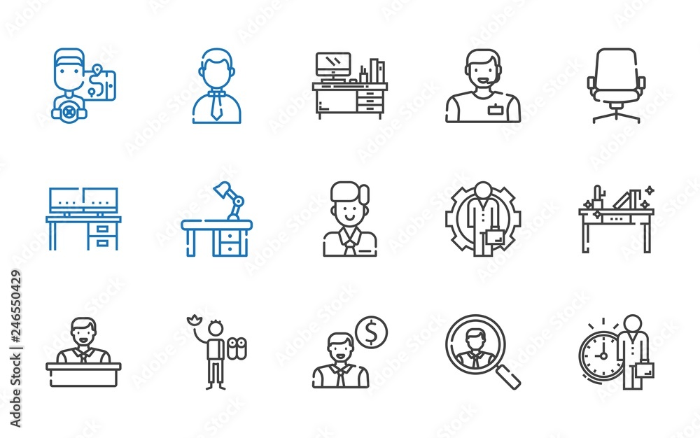 employee icons set employee icons set
