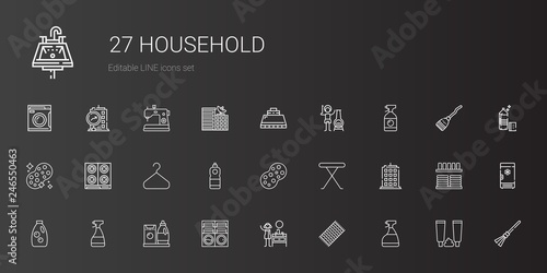 household icons set