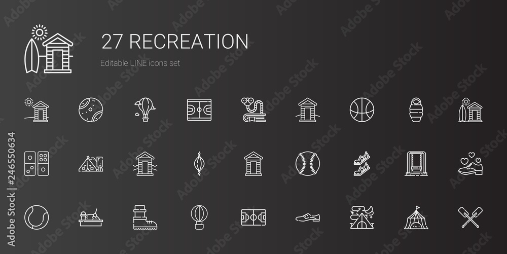 recreation icons set recreation icons set