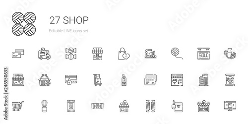 shop icons set