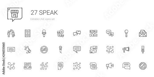 speak icons set
