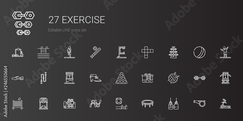 exercise icons set