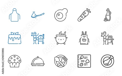 cooking icons set