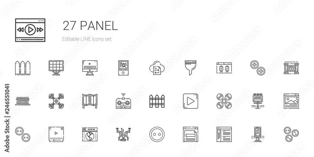panel icons set panel icons set