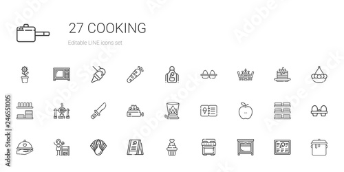 cooking icons set