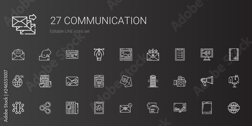 communication icons set