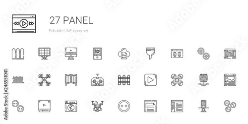panel icons set