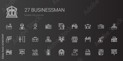 businessman icons set