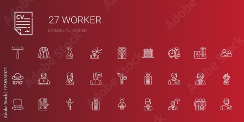 worker icons set