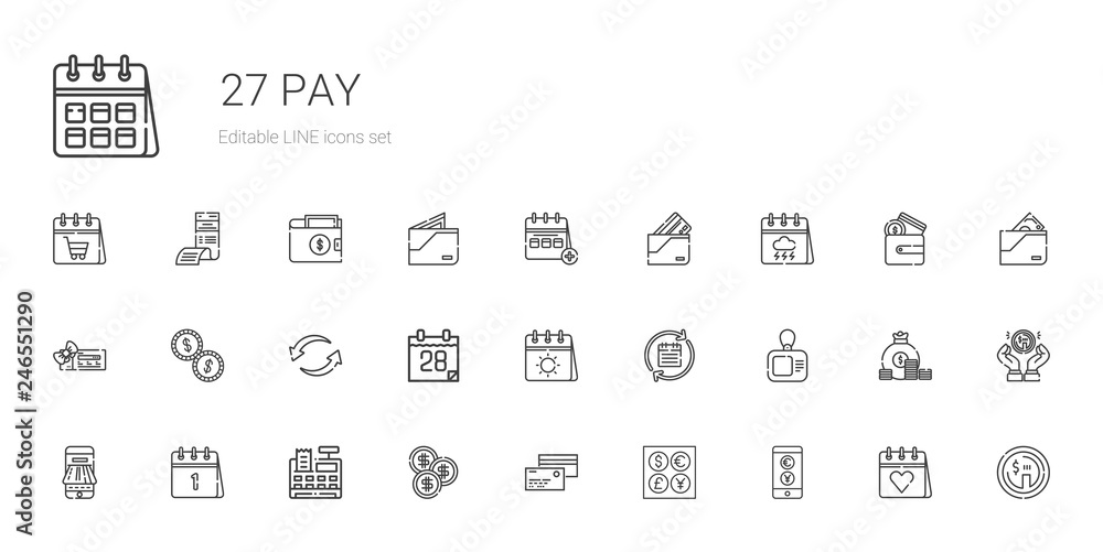 pay icons set pay icons set