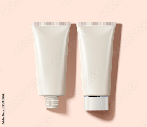 Blank cosmetic tube mockup