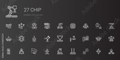 chip icons set