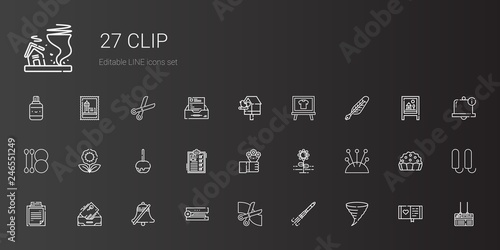 clip icons set