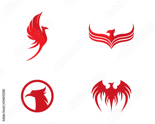 Sets of Phoenix logo design template