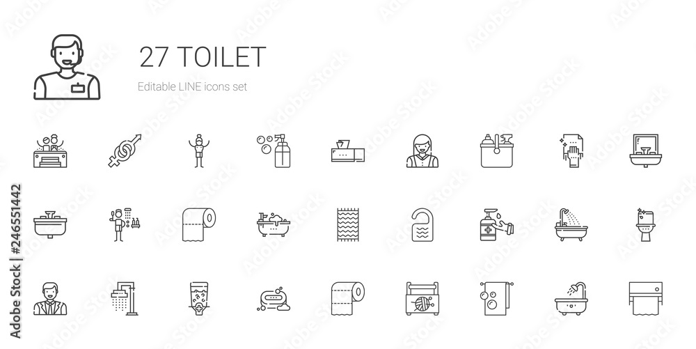 toilet icons set toilet icons set