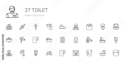 toilet icons set