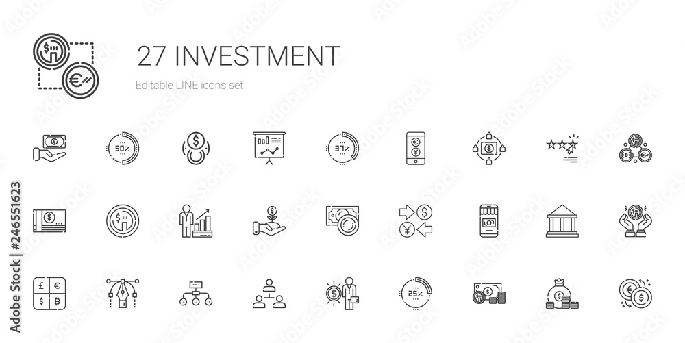 investment icons set investment icons set