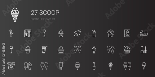 scoop icons set