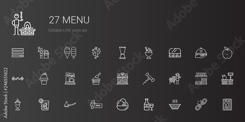menu icons set