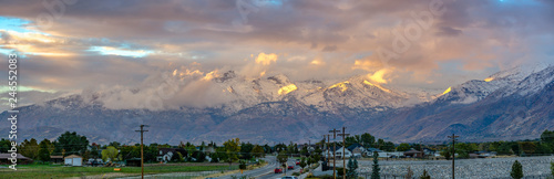 Community with view of Lone Peak Mountain in Utah