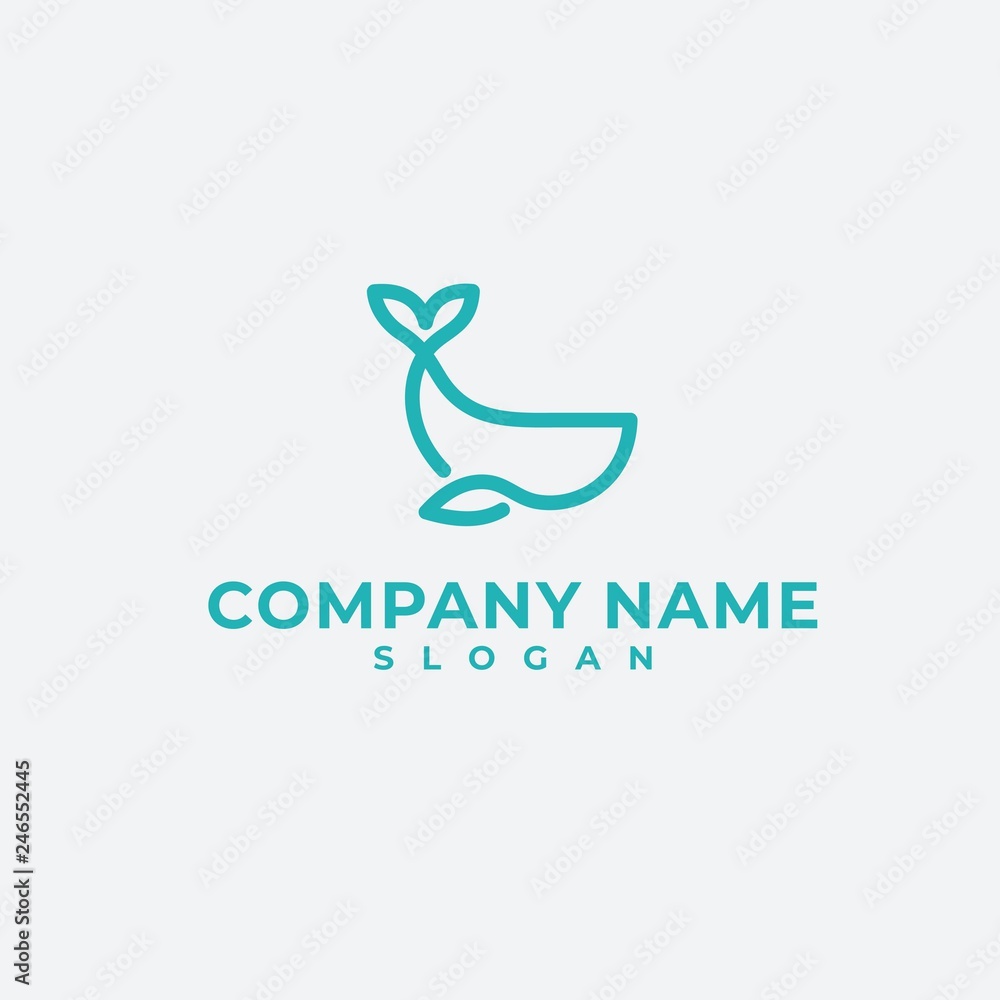 Whale Mono line logo Whale Mono line logo
