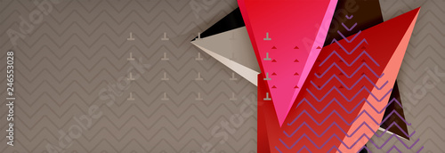3d triangular shapes geometric background. Origami style pattern with triange shapes for decorative design. Poster design. Line design. Modern presentation template