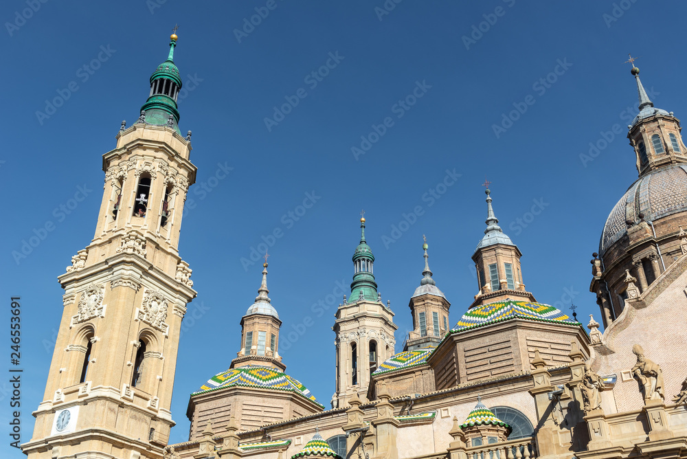 Basilica - Cathedral of Our Lady of Pillar in Zaragoza, Aragon, Spain